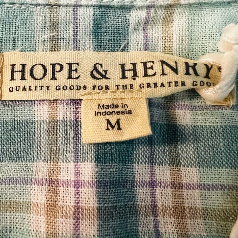 Hope & Henry Boys Plaid Button Down Shirt Size Medium Nwt — image 3 of 8